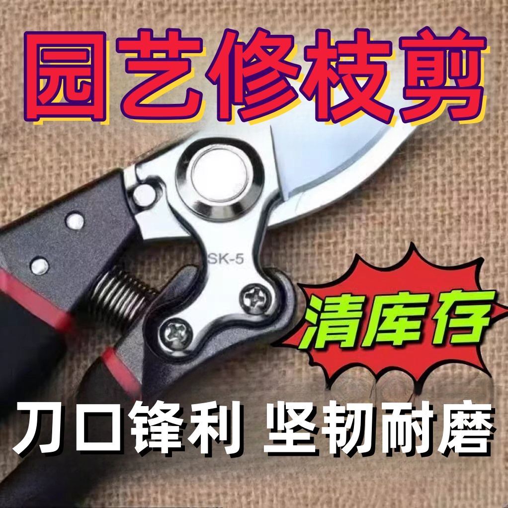 新款工艺sk5强力园艺剪不锈钢省力修剪枝果树粗枝树枝专用剪子
