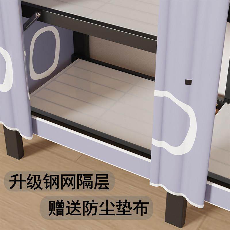 结实耐用简易衣柜家用折叠衣柜免安装卧室出租房全钢架衣柜布衣柜