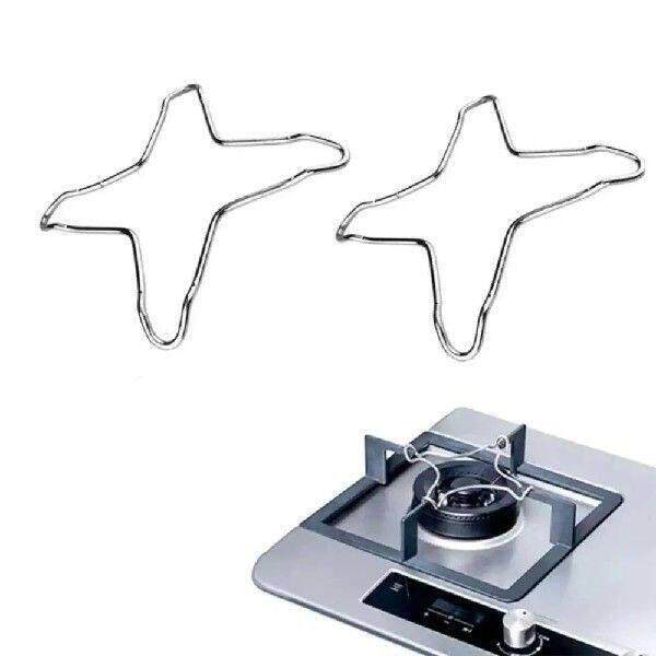 2pcs/Set Stainless Steel Gas Stove Support Stand Trivet - 实物图