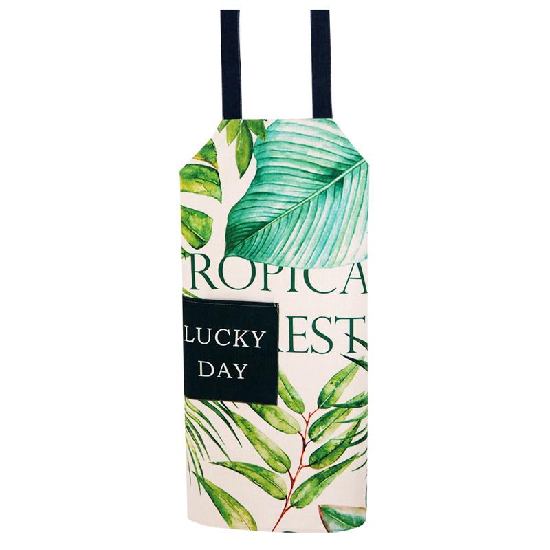 高档奢ins田园绿轻植风做围裙厨房烘烹饪工饭作服罩衣防污无袖焙