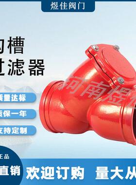 球墨铸铁材质管式沟槽过滤器 G81H-16P DN150 省力灵巧