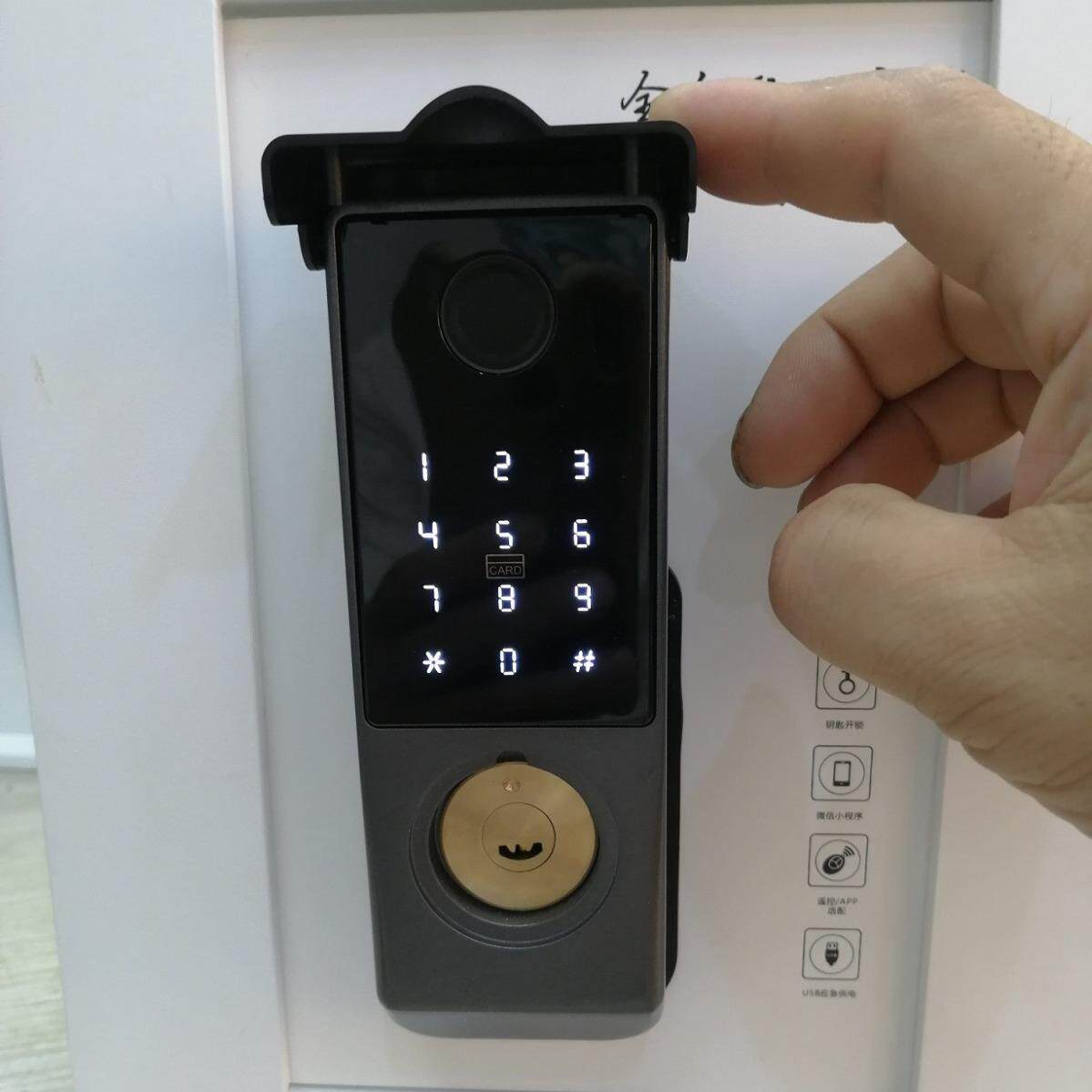 老式大门家用防盗门指纹密码刷卡遥控电控感应智能锁别墅指纹门锁