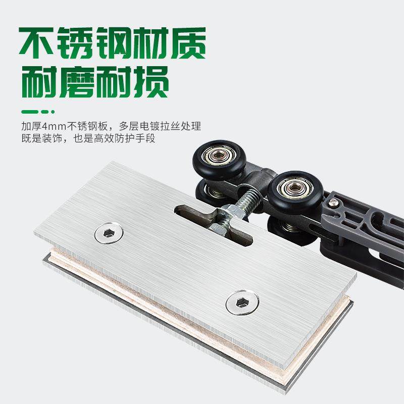 无框门玻璃门双向冲吊轮淋浴房移门推拉缓移吊轨缓冲玻璃吊轮无框