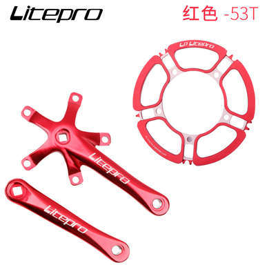LP Litepro花瓣牙盘折叠自行车中空曲柄53 56 58T方孔曲柄牙盘SP8