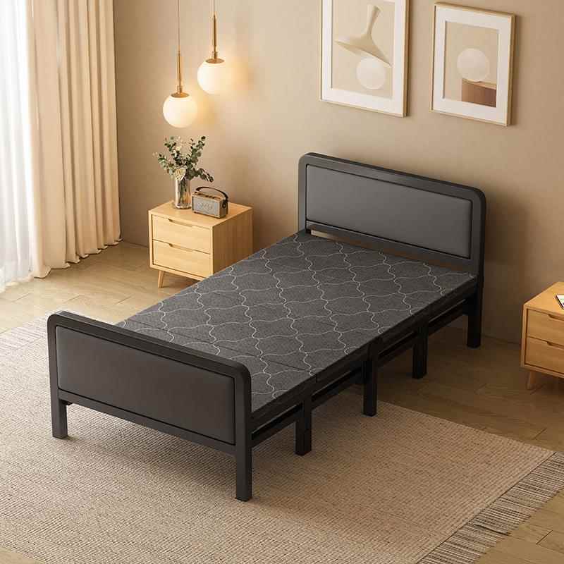 单人床家用成FUF人便携双铁人叠床简易现代简约午休架硬板床加固