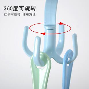 新款 衣架挂钩衣柜收纳丝衣帽架塑料可旋转挂架 直销家用四爪挂钩