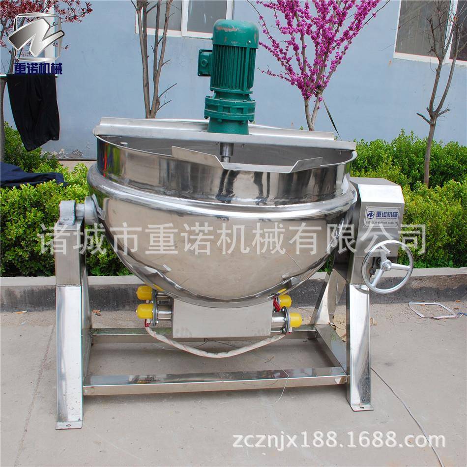 大骨熬汤夹层锅大型熬汤锅鸡鸭汤熬煮夹层锅食品机械带搅拌
