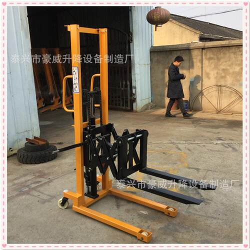 厂卖剪叉前移式手动液压叉车 前进式油压堆垛车托盘装卸搬运机