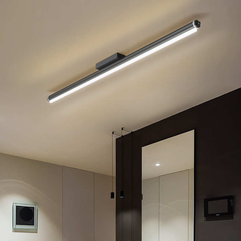 明装线性灯无主灯照明极简led长条过道卧室餐厅背景墙客厅吸顶灯