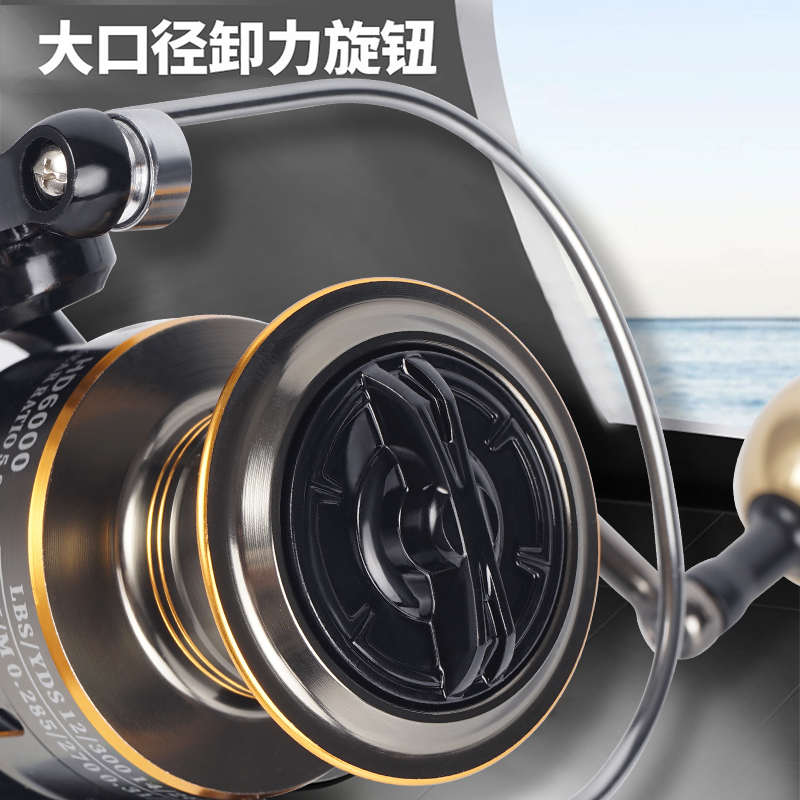 娜贝全金属线杯纺车轮海竿矶钓筏钓鱼轮路亚打黑超远投渔轮
