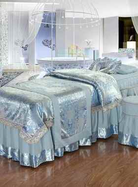 床罩按四件棉套全简约摩高b4JQ3fAJ档推拿欧院式小床罩套单件