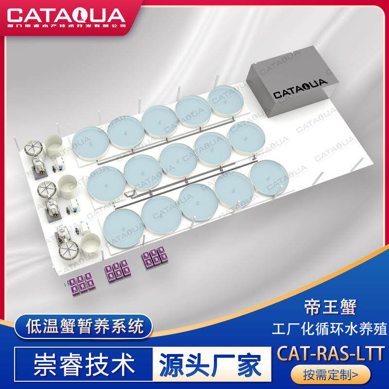 技术低温暂养蟹系统帝王蟹工厂化循环水养殖蟹类高密度暂养