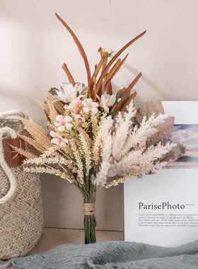 仿真花手捧花束池暮家居装饰花设计婚庆墙饰墙挂跨境CF01166