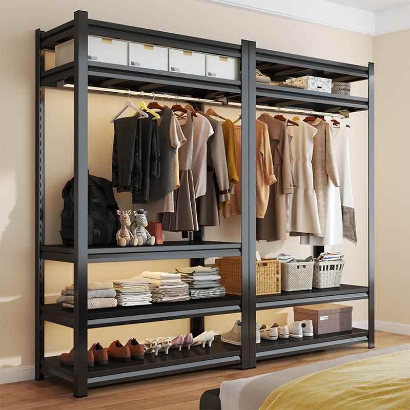 衣柜出租房简易衣架货架式钢挂置物架衣帽间组装开放式收纳架