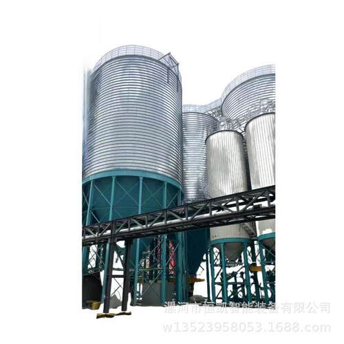 45吨大型矿用储存仓装配式螺旋式热镀锌钢板仓化工用仓储设备