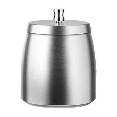 Stainless Steel Tabletop Ashtray Windproof with Lid Modern