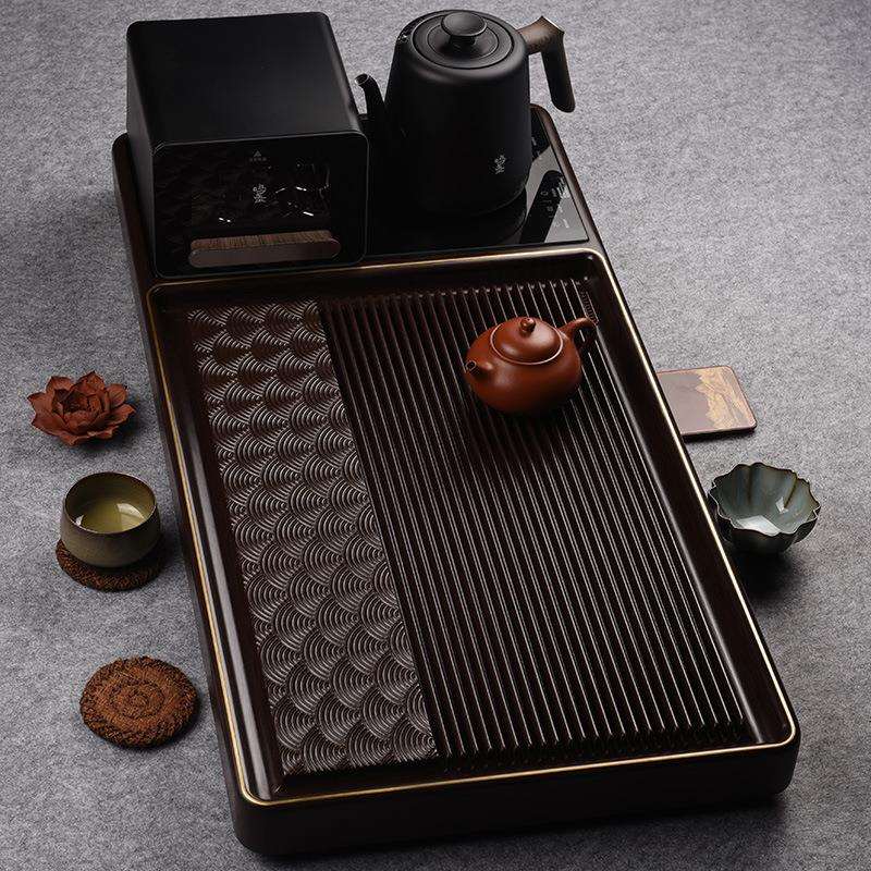 电木茶盘家用大号茶海茶具套装全自动一体茶台轻奢茶托盘