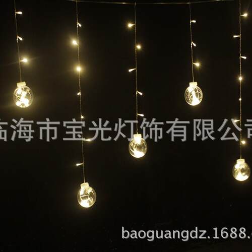 120头LED圆球冰条灯 圣诞婚礼节日店庆装饰彩灯遥控