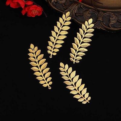 Antique metal big leaf flower piece decoration bridal hanfu