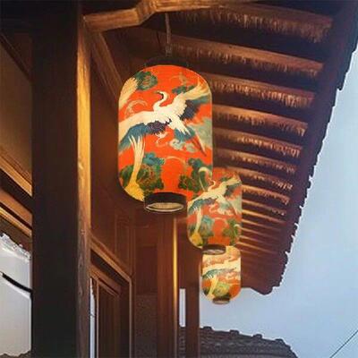 Japanese Style Traditional Cloth Lantern Crane Izakaya
