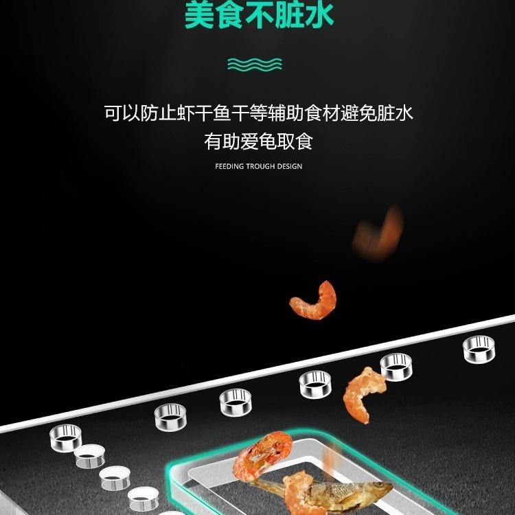 新款直销 亚克力乌龟晒台 龟台爬坡高水位浮岛挂壁式龟台深水鱼缸