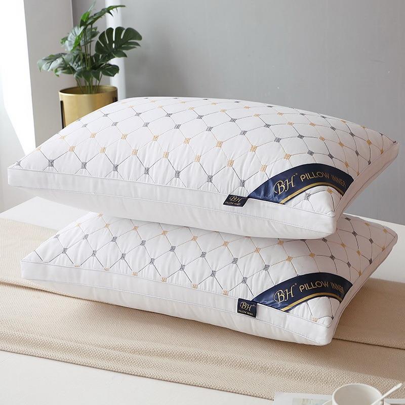 枕头颈椎助睡眠单人宿舍家用枕芯带枕套男女整头酒店单个装