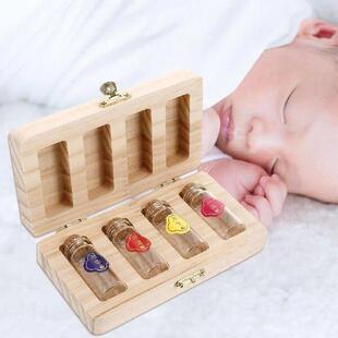 Keepsake Storage Cord set Wood Hair Baby Fetal Box