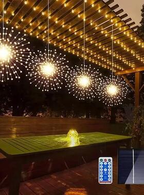 le太阳d能悬挂烟花灯爆庆炸灯婚庭布景OQE院装饰铜线灯