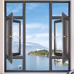 深圳隔音窗封阳台封窗断桥铝窗户平开窗外开窗双层玻璃中空推拉窗