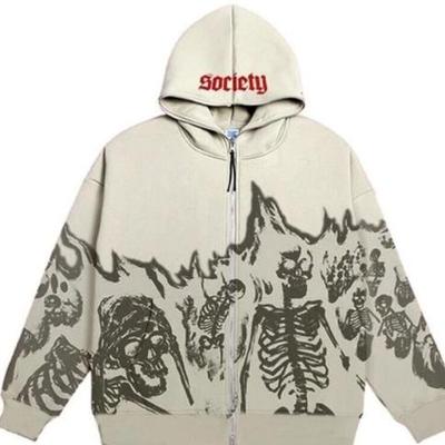Women Sweatshirt Zipper Harajuku Punk Gothic Women Hoodie
