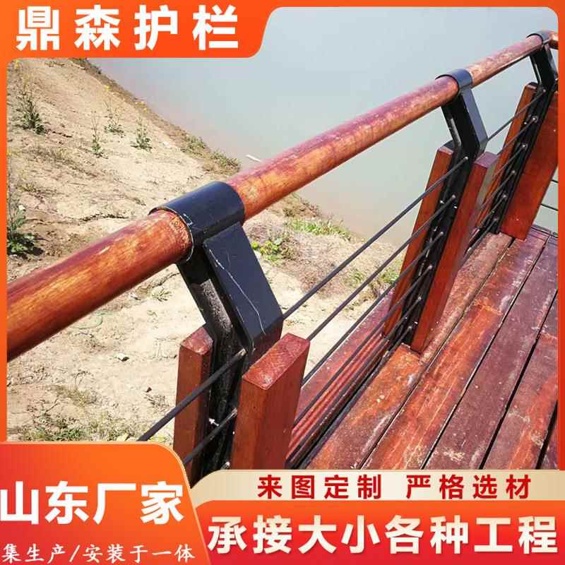 不锈钢绳索护栏河道 景区栈道缆索不锈钢绳索护栏厂家现货图片