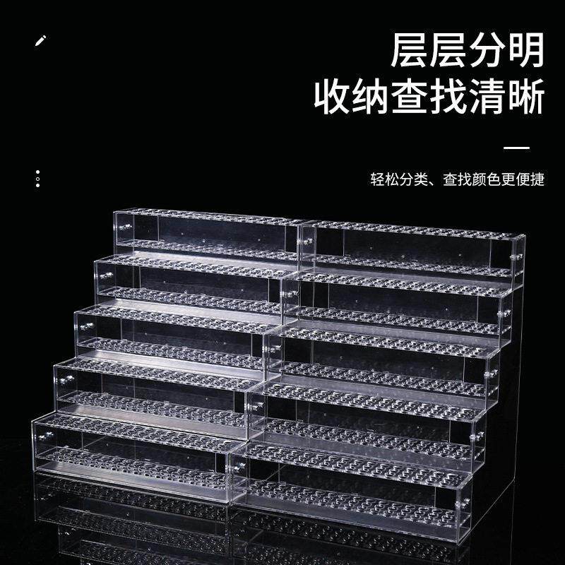 亚克力塑料桌面笔架收纳超市文具店带孔按笔筒圆珠笔中性笔展示架