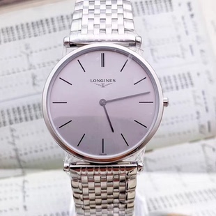 浪琴嘉岚系列精钢石英腕表36MM男表L4.755.4.72.6 9.8新 经典 款