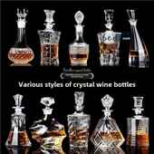 玻璃家用酒壶白酒储酒瓶酒樽创意红酒醒酒器威士忌酒瓶带盖洋酒瓶