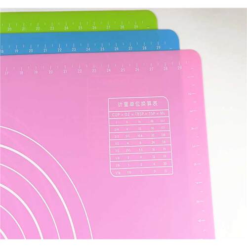 面*擀 餐案板硅胶刻度垫加厚垫粘80cm隔热垫硅胶耐温垫揉面60不