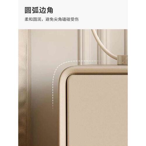 新款卧室家用床边柜收纳现代储物柜轻奢加宽床头柜高级实木床头柜
