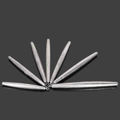 笔形铅坠防挂底圆柱型带环铅坠长条铅坠双环笔铅锚鱼铅坠批发