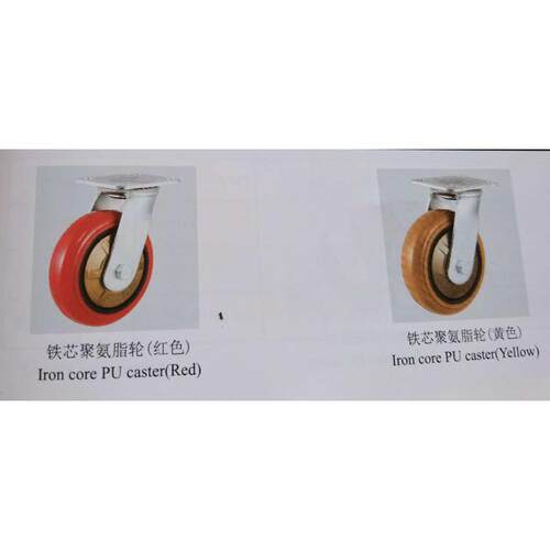 韩式脚轮价直销批发环球脚轮重型圆聚氨酯厂寸大量globe5铁芯边