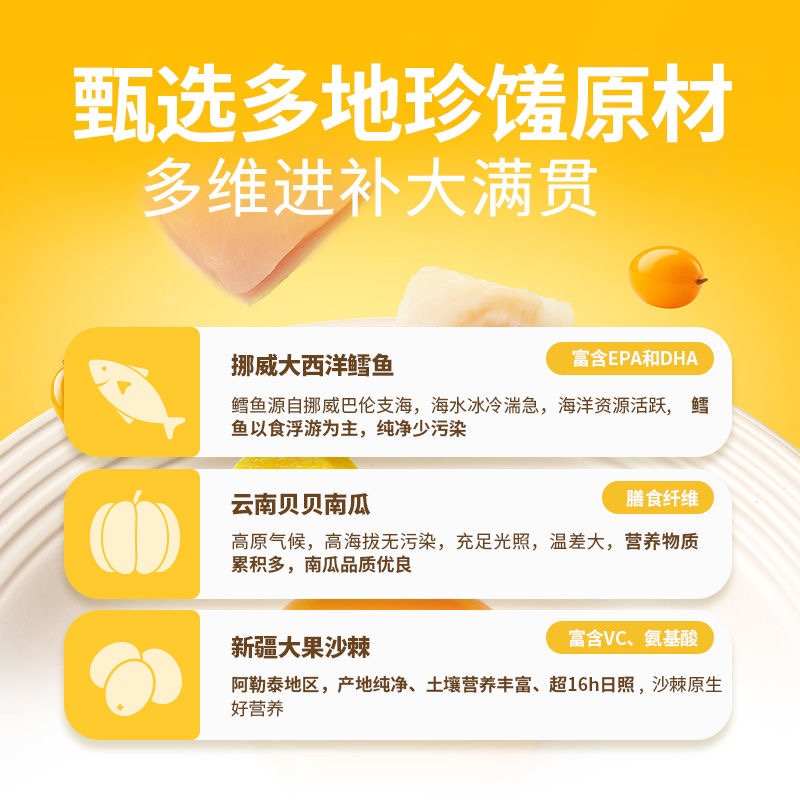 猫儿游记荷包蛋猫咪主食冻干功能鸡肉鳕鱼磷虾南瓜蛋黄味营养24g