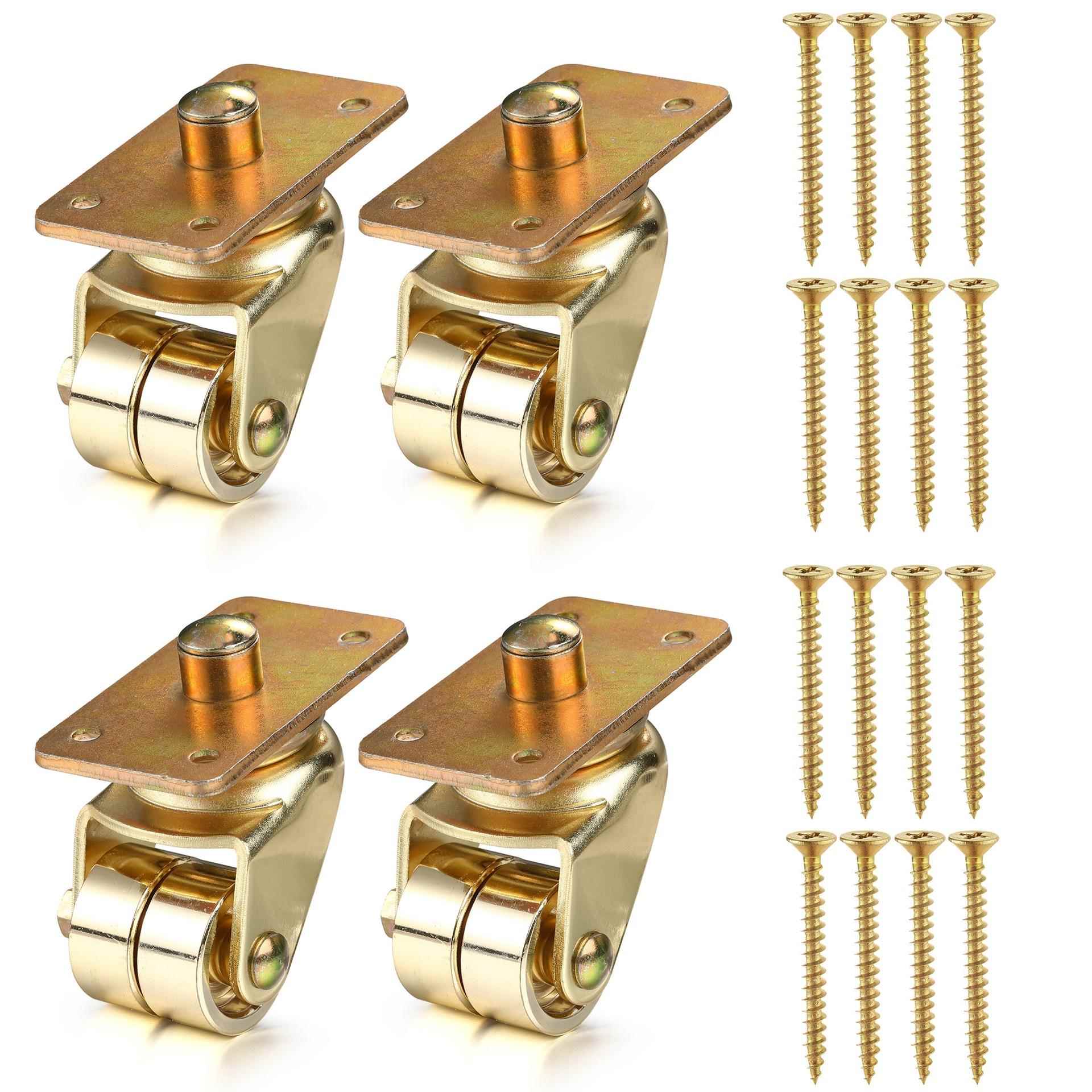 立式钢琴铁脚轮钢琴金属脚轮 金色 Piano Casters