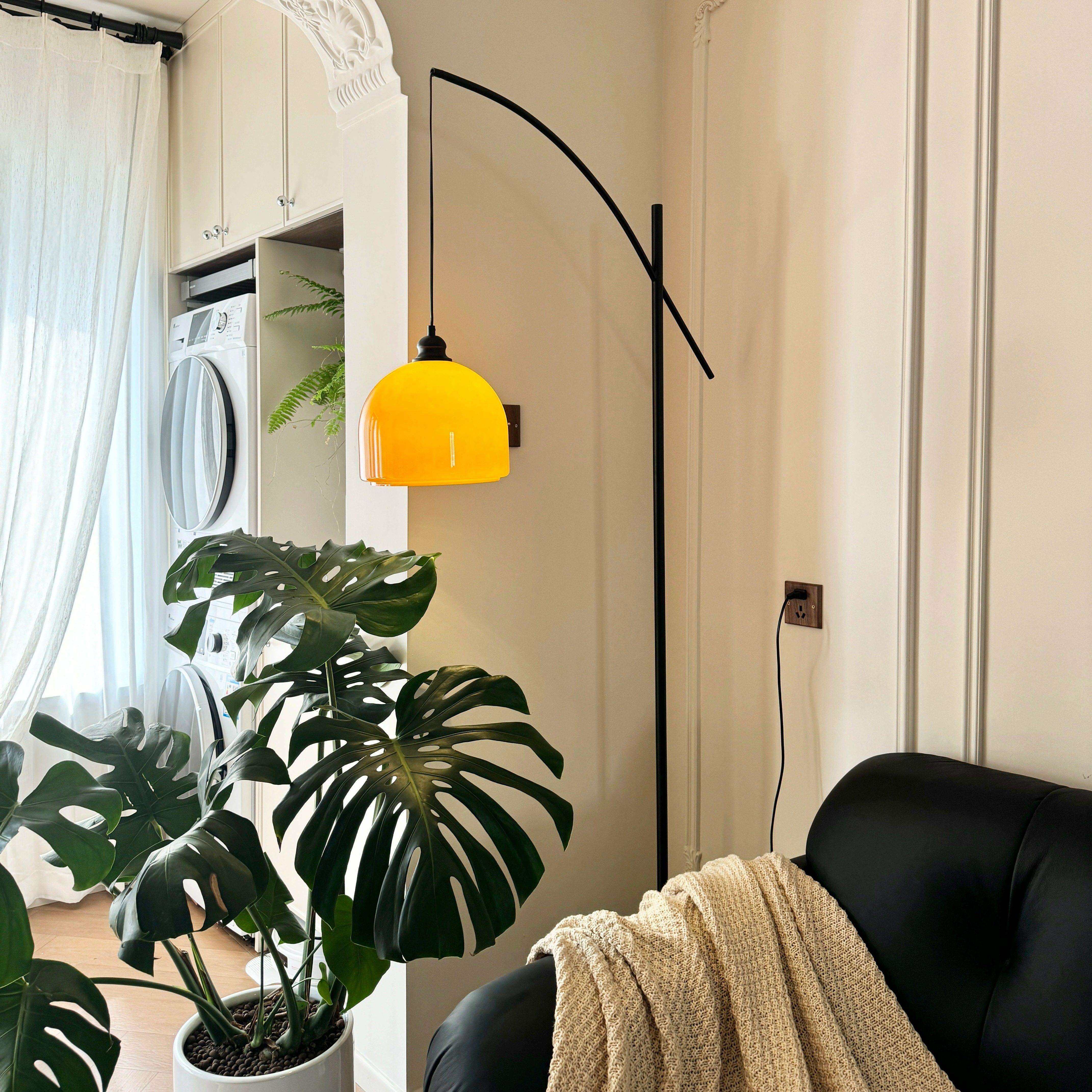 中古风日橙落地灯落客厅沙发AT235旁约卧室床头简现代灯创意立式