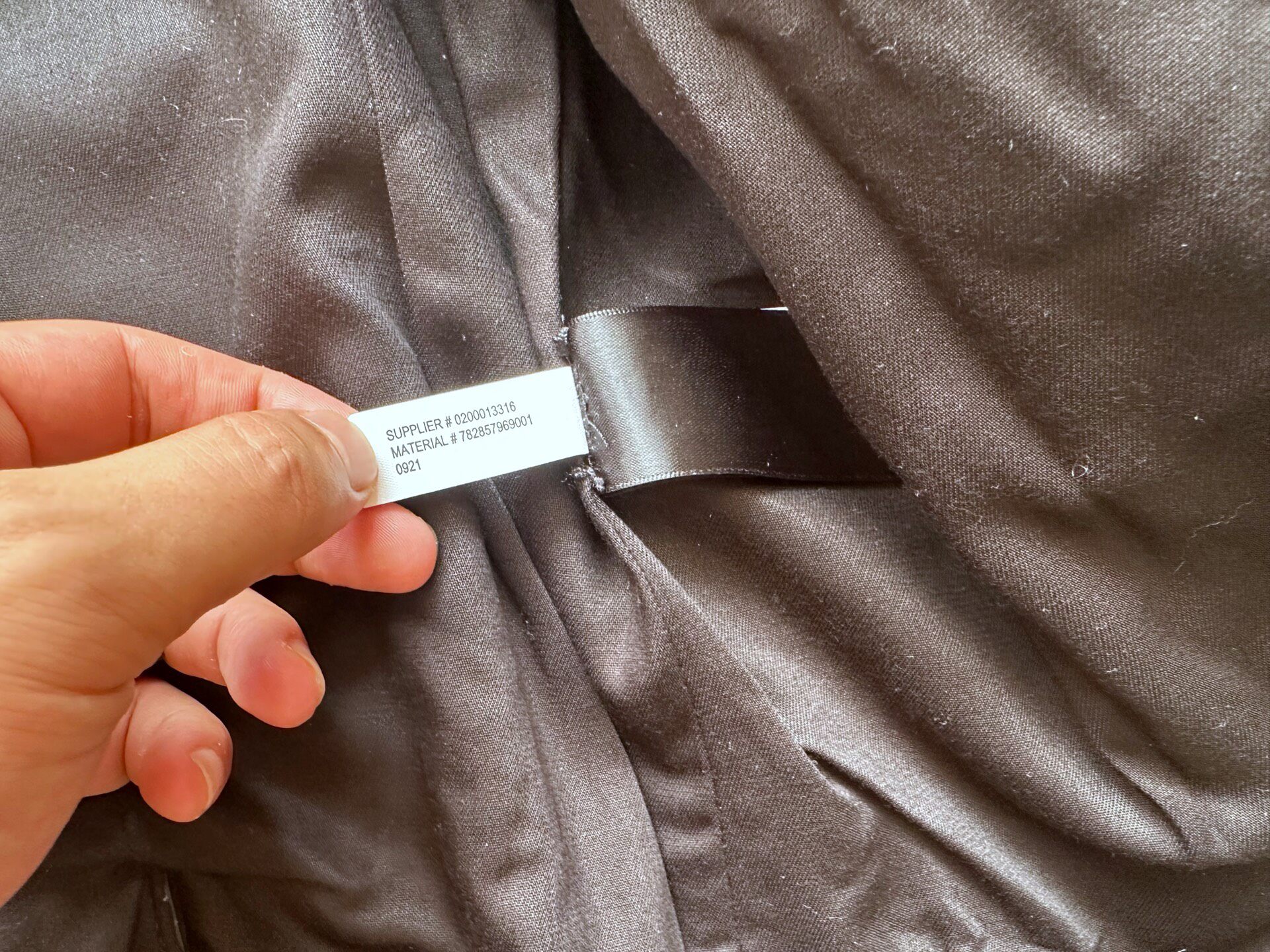 RRL 740 Brown Leather Peacoat — label