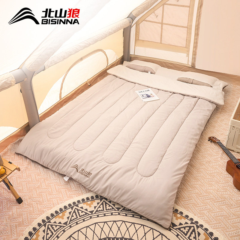 情侣双人睡袋成人户外露营加厚防寒四季通用便携式被子两用