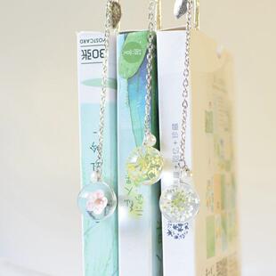 Bookmark Creative specimens Book mark Metal Flower Pendant