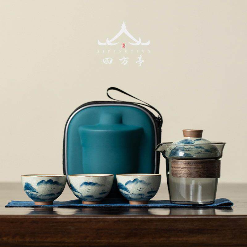 快客杯旅行茶具一人茶杯套装便携式户外泡茶女士喝茶男士一壶一杯