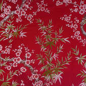 新中式 树藤竹梅高精密提花面料红木家具抱枕坐垫沙发布家居面料