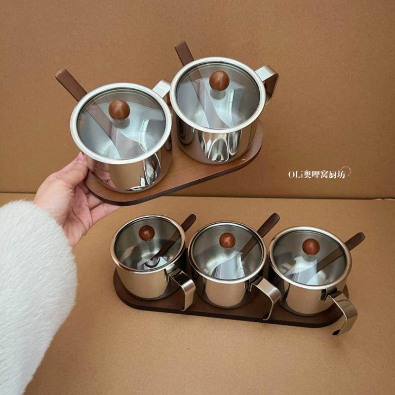 304不锈钢相思木调味瓶罐调盐罐子厨房收纳盒佐料盒家用三件套装,厨房/烹饪用具,调味瓶罐/调料研磨器,淘宝优惠券,粉丝福利购,淘宝优惠卷