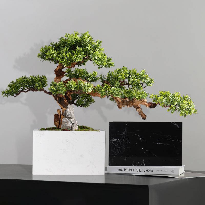 北欧大理石花器创意家居室内阳台绿植花盘样板间售楼处装饰工艺品