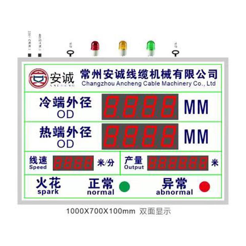 源头工厂双面电子看板管理电子看板线经计米器通讯线速显示屏