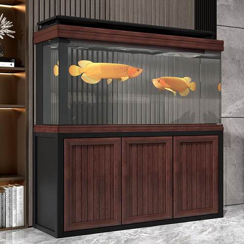 鱼缸水族箱大型客厅风水招财家用超白玻璃生态免换水底下过滤鱼缸